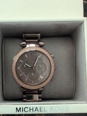 Michael Kors Parker Sable Chocolate Chronograph Watch, model MK6378. 